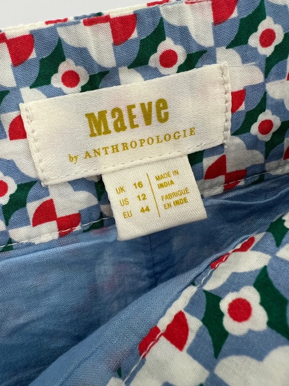 Anthropologie NWT Maeve Pleated Mini Skirt in Green Motif size 12